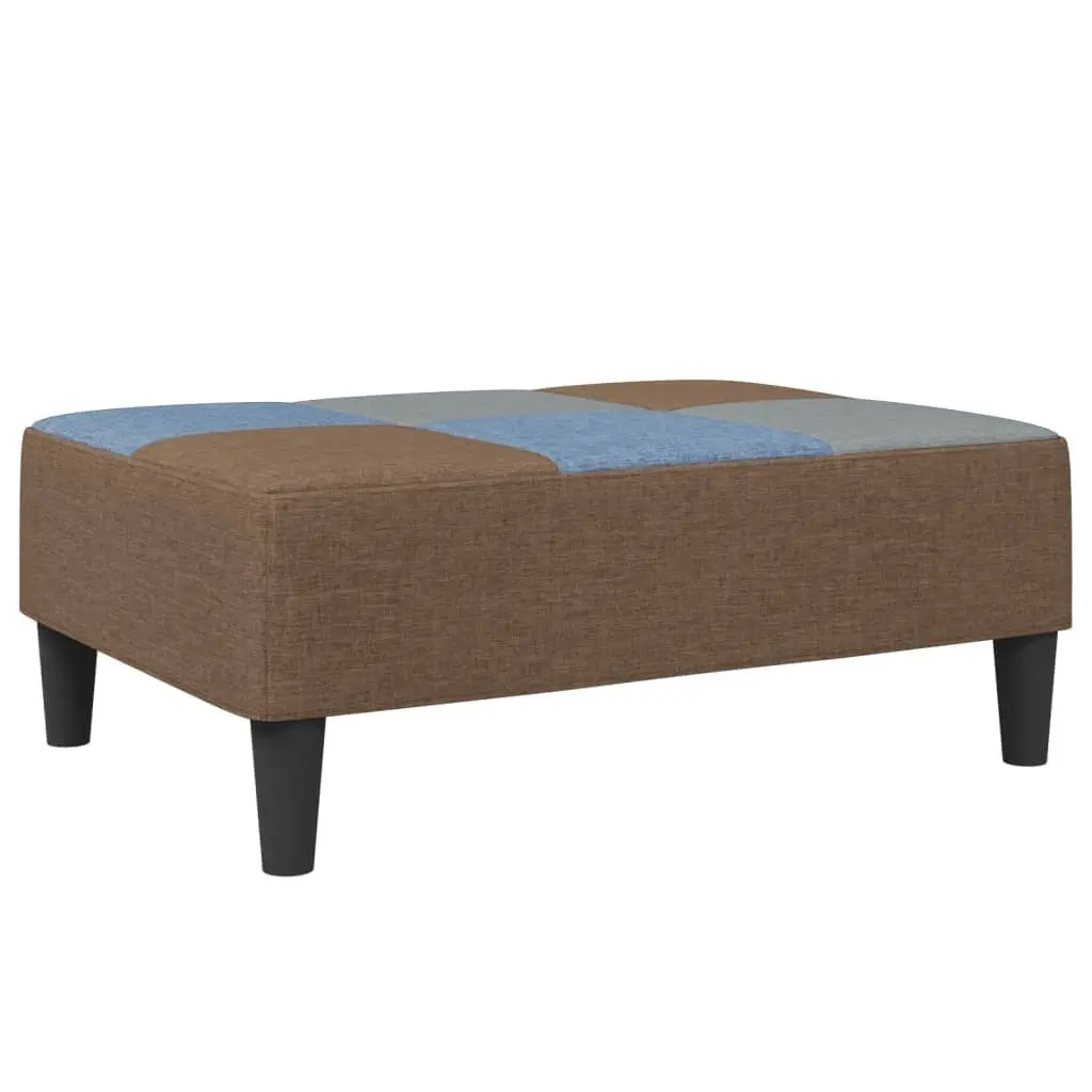 Ottoman Footstool Living Room Multicolour Fabric 77 x 55 x 31 cm