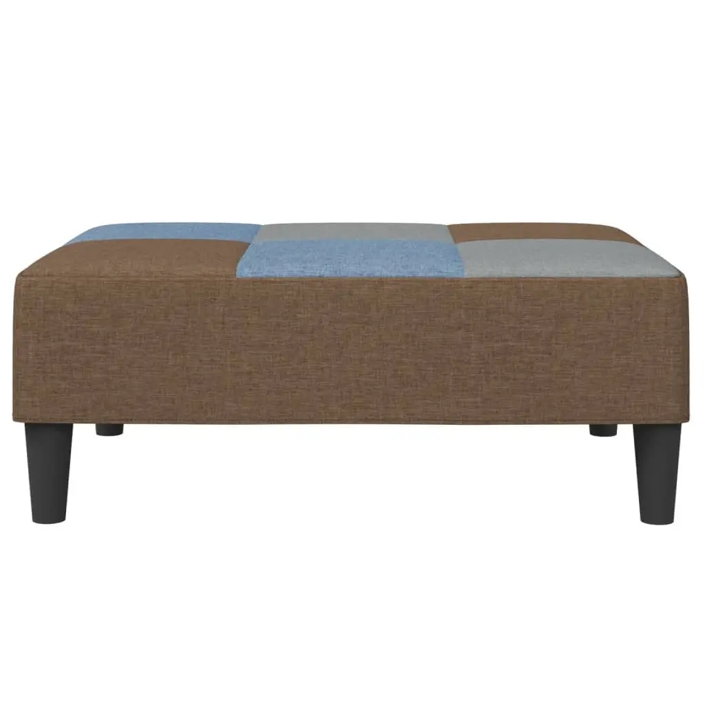 Ottoman Footstool Living Room Multicolour Fabric 77 x 55 x 31 cm