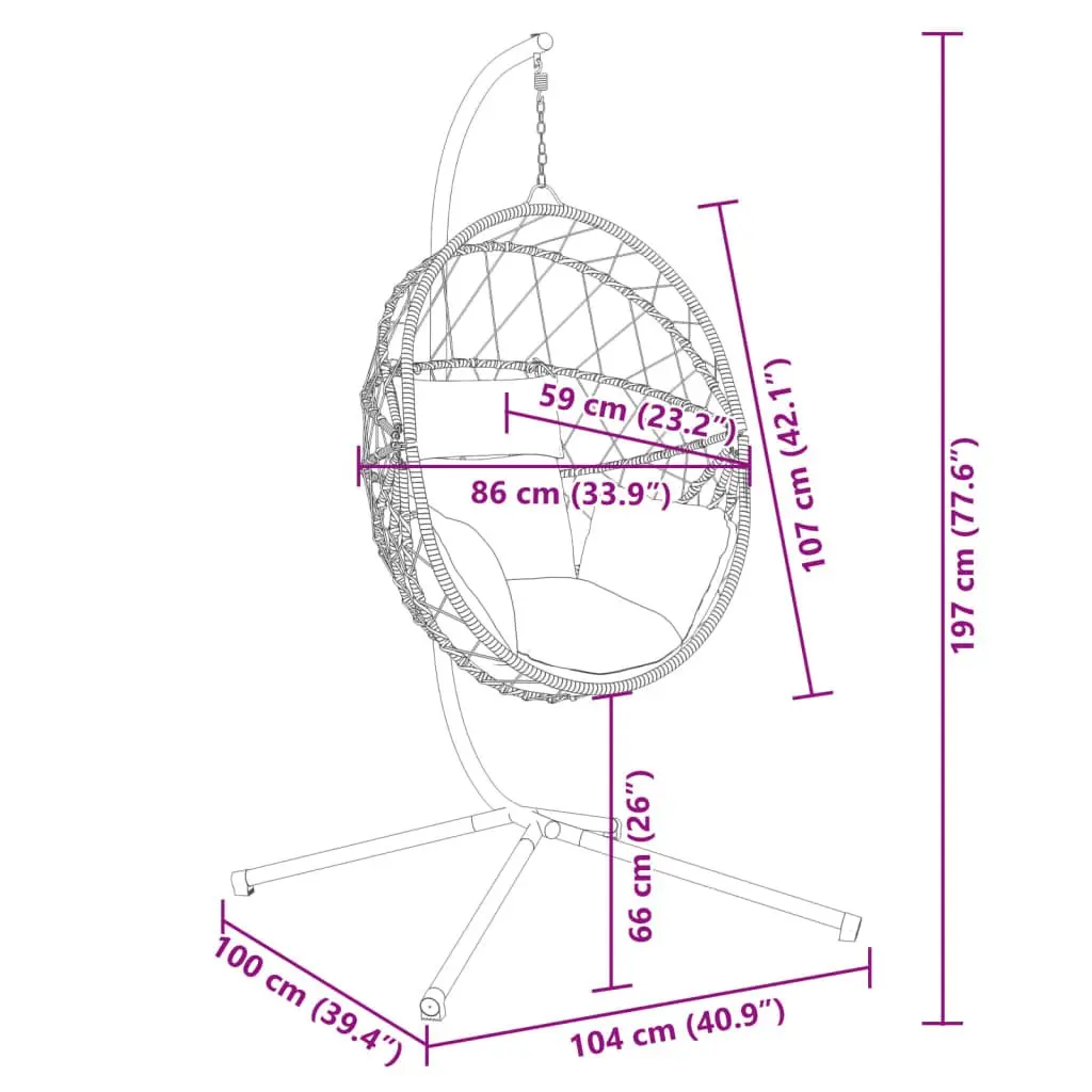 Hanging Egg Chair with Stand
