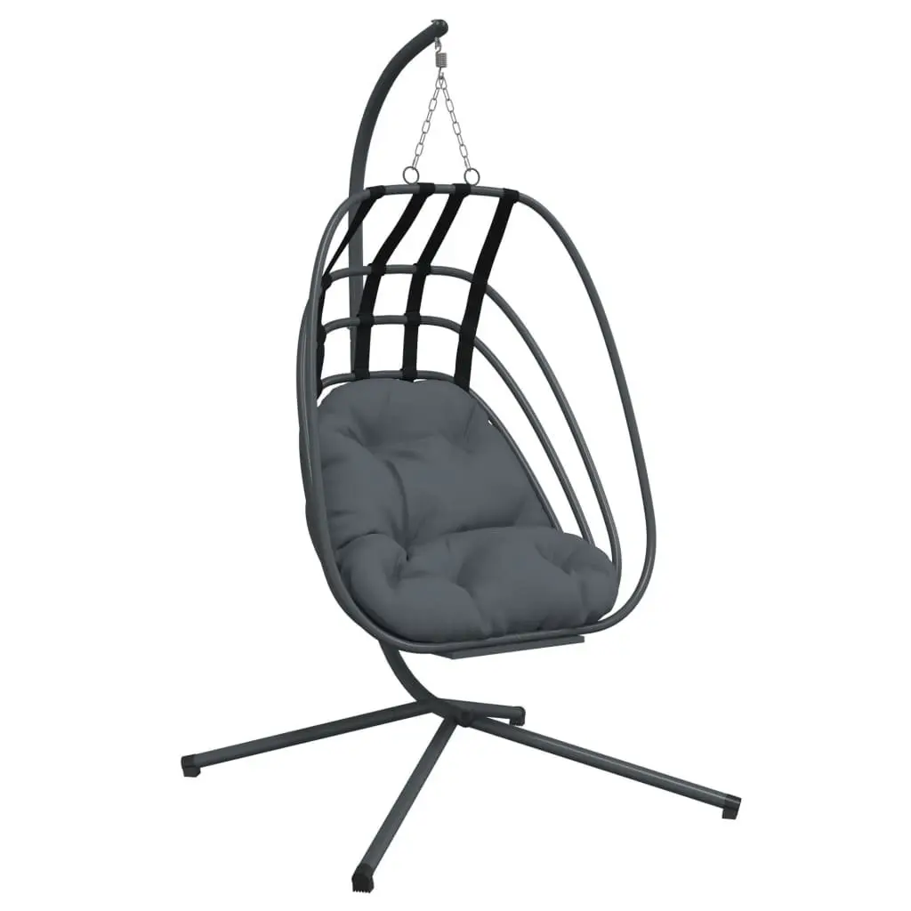 Hanging Egg Chair with Stand for Outdoor Garden Porch Anthracite