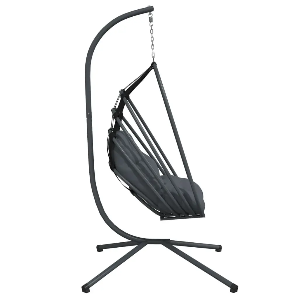 Hanging Egg Chair with Stand for Outdoor Garden Porch Anthracite