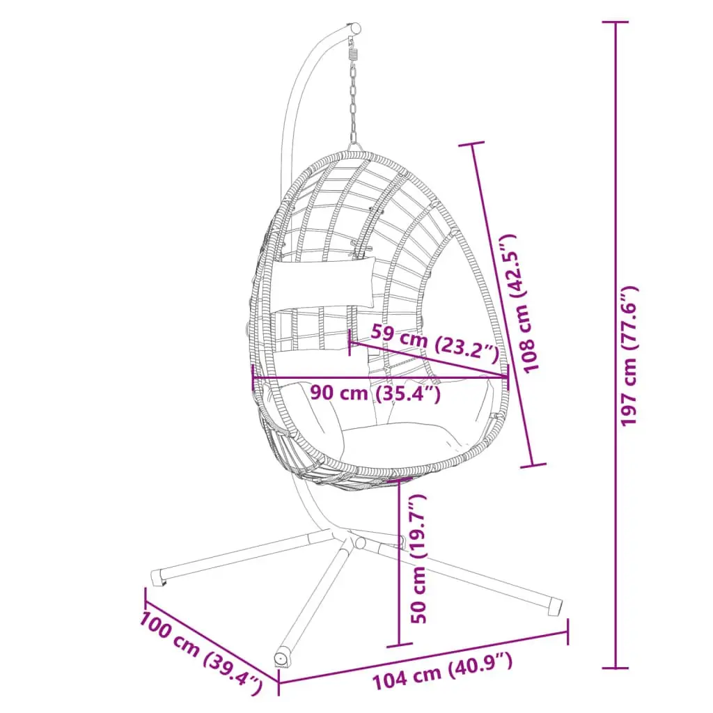 Hanging Egg Chair with Stand