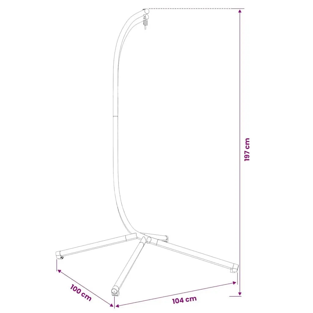 Black Steel Hanging Chair Stand