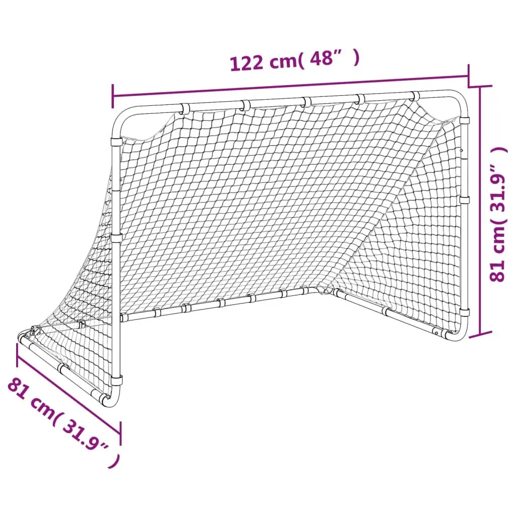 Soccer Goal with Net White 122x81x81 cm Portable Training Football Gate