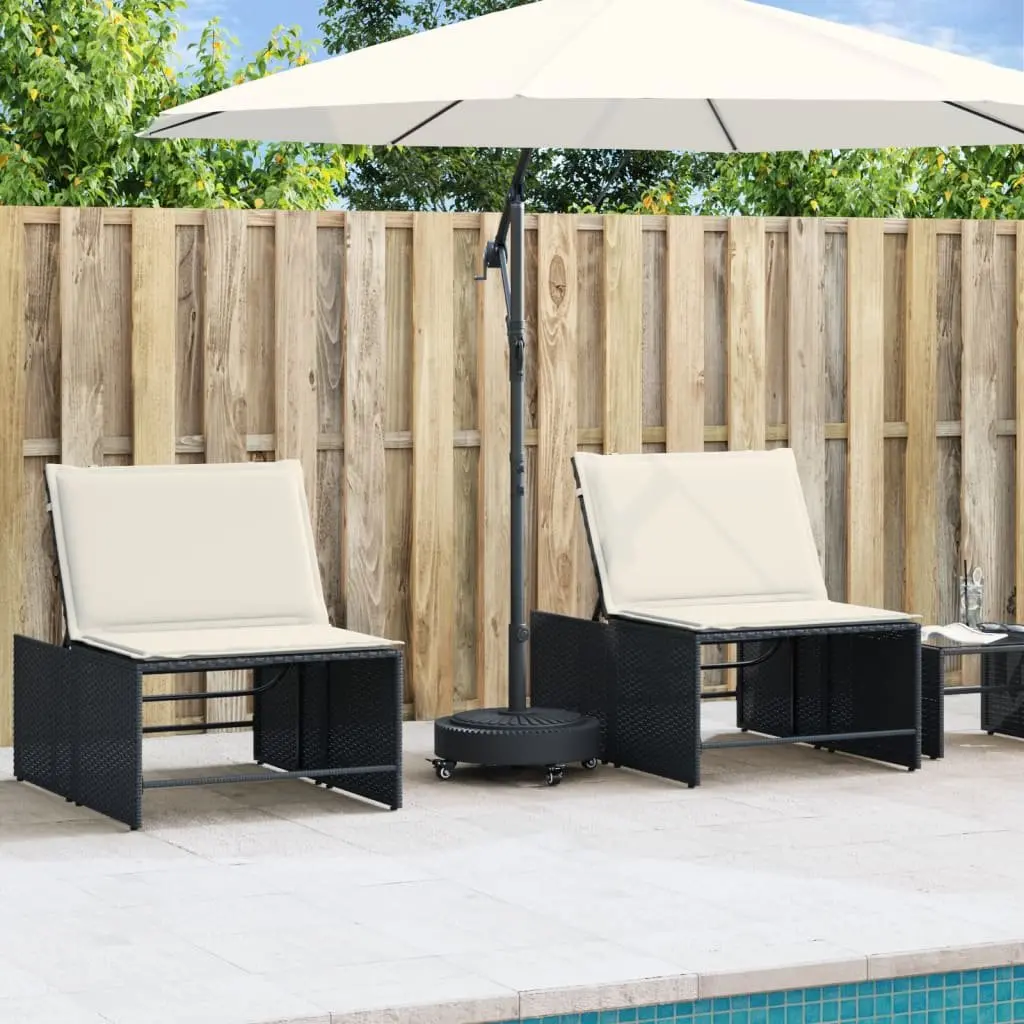 Round Parasol Base for Outdoor Use with Lockable Castors 27kg