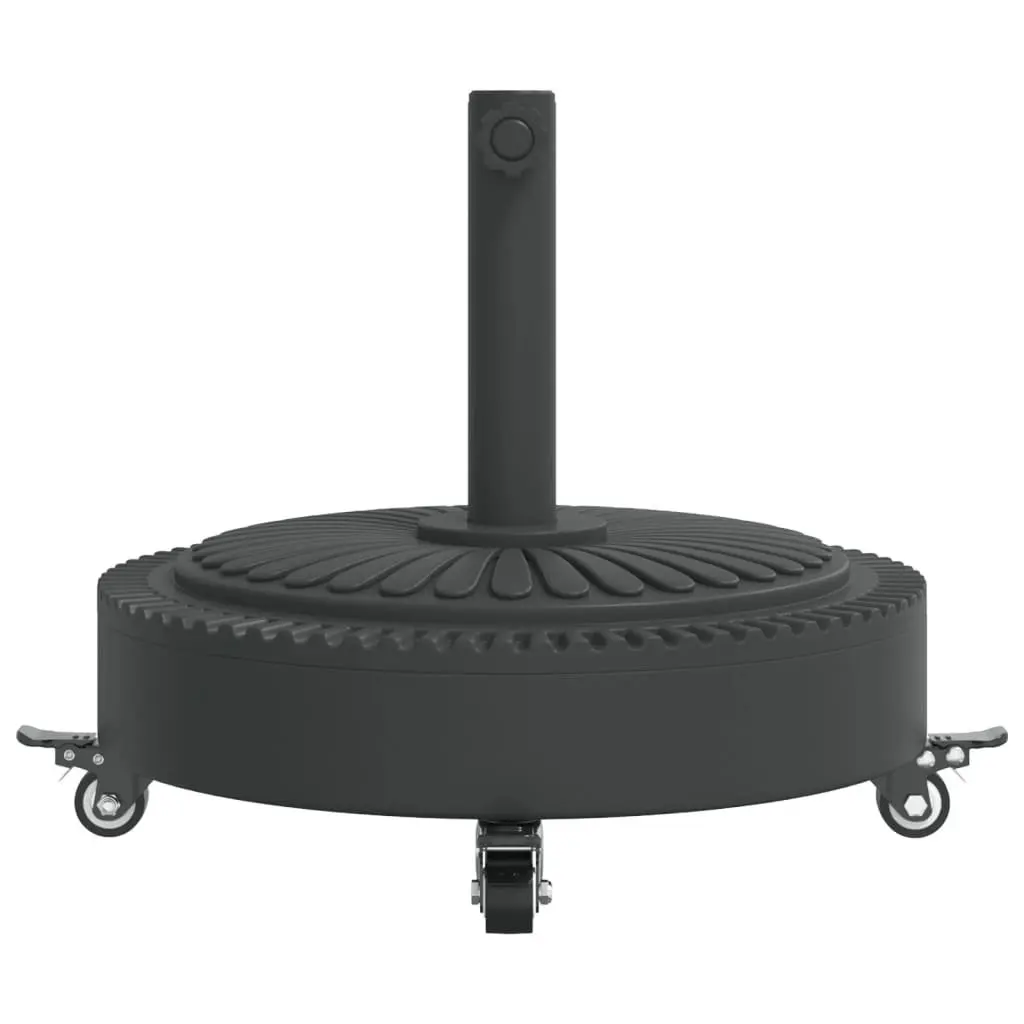 Round Parasol Base for Outdoor Use with Lockable Castors 27kg