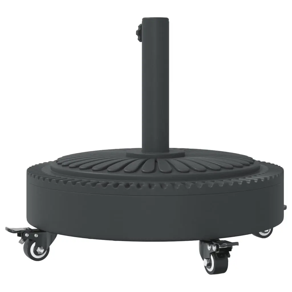 Round Parasol Base for Outdoor Use with Lockable Castors 27kg