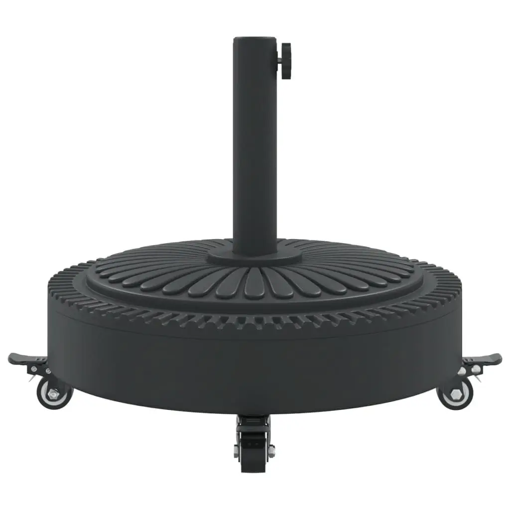 Round Parasol Base for Outdoor Use with Lockable Castors 27kg