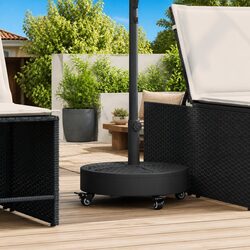 27 kg Round Parasol Base with Wheels and Adaptors