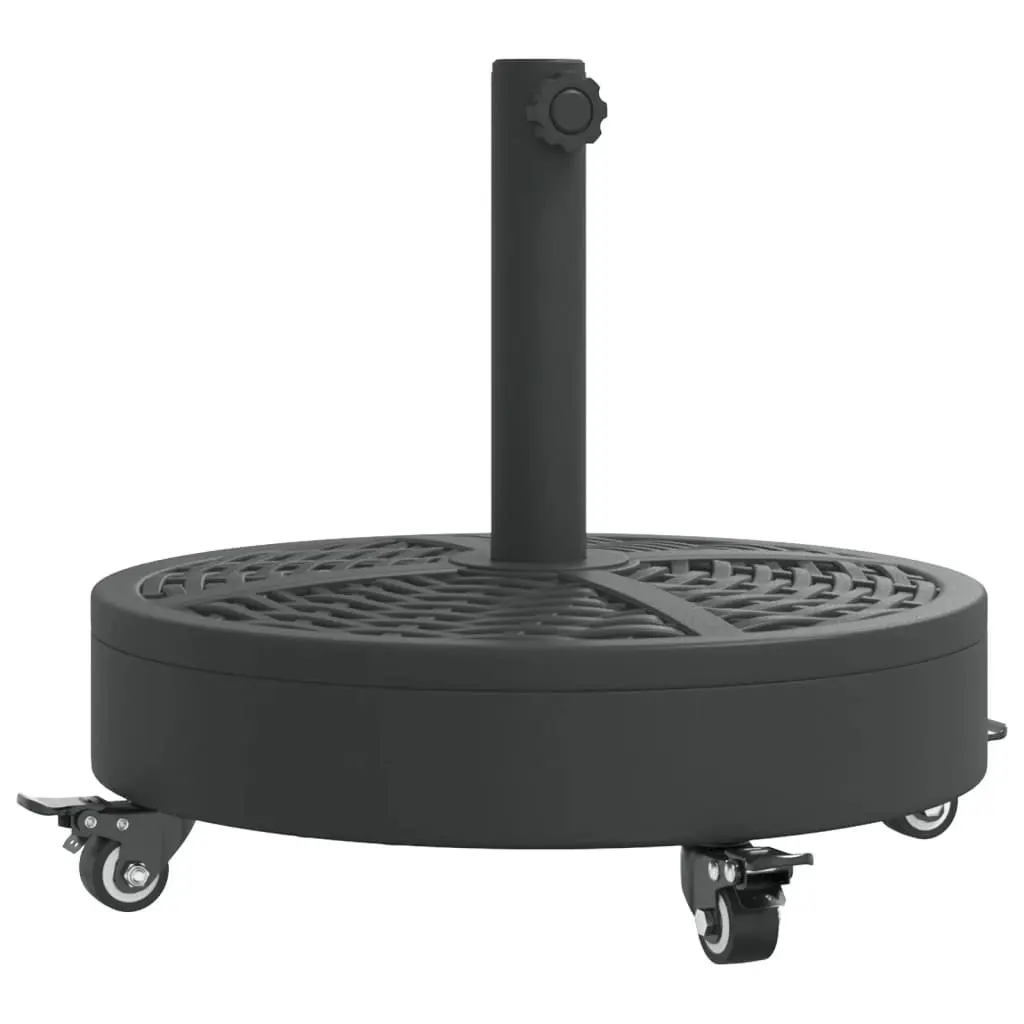 27 kg Round Parasol Base with Wheels and Adaptors