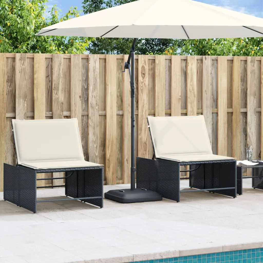 Parasol Base Square Black Stable Umbrella Foundation Concrete Filled Handles