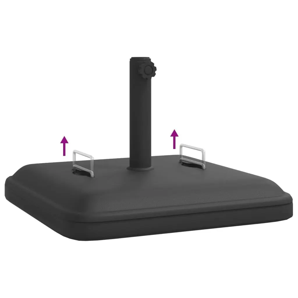 Parasol Base Square Black Stable Umbrella Foundation Concrete Filled Handles