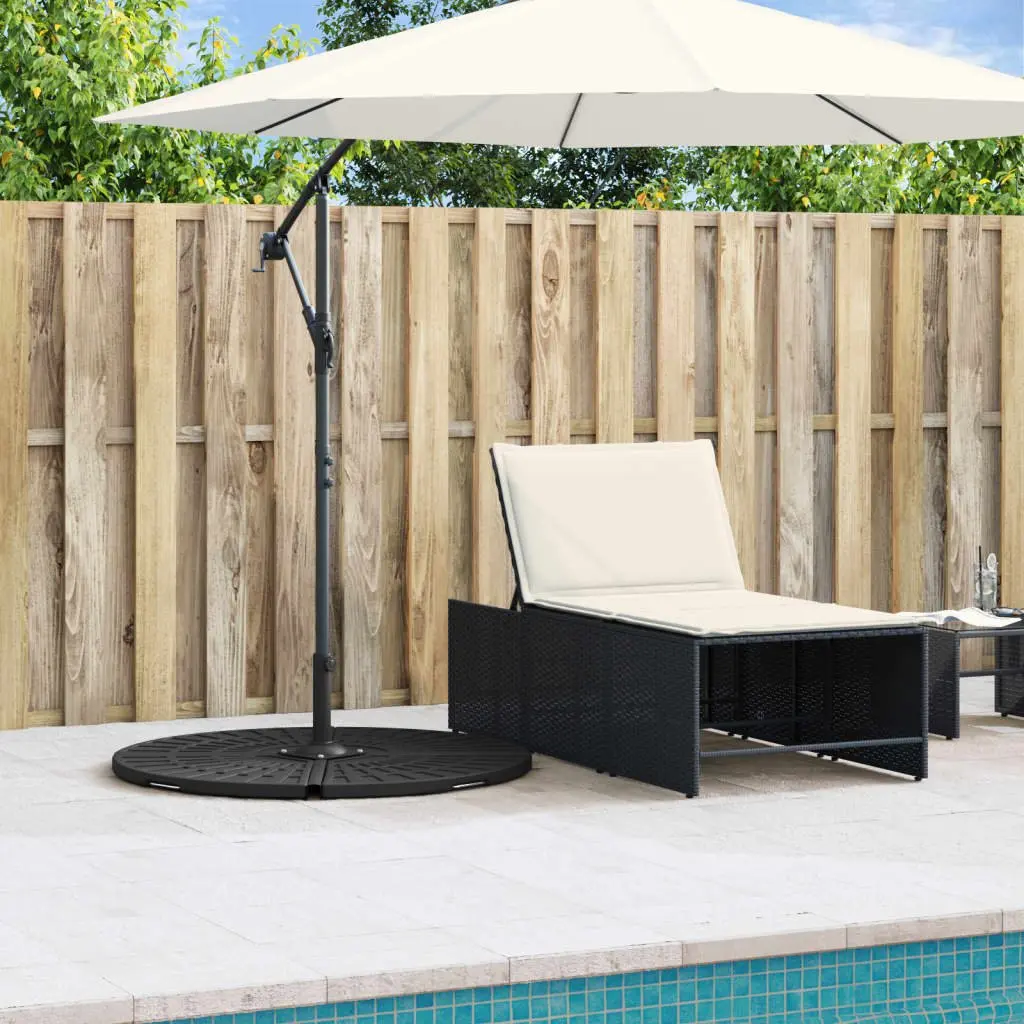 Parasol Base Weight 14kg with Handle for Cross Stand Umbrella Black
