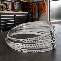 Hose Clamps Specifications: 6 Pcs 91-165 mm Stainless Steel