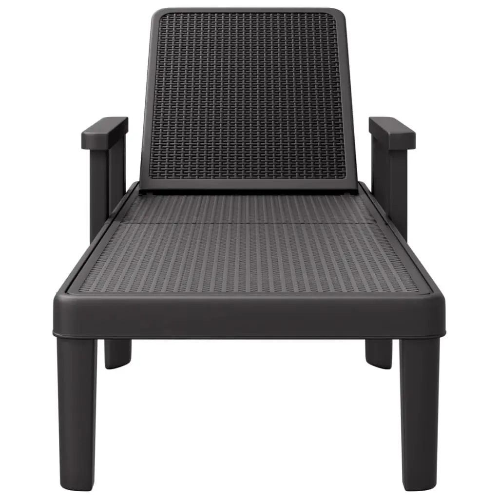 Sun Lounger Outdoor Patio Garden Furniture 155.5 x 57 x 28 cm