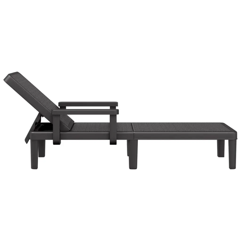 Sun Lounger Outdoor Patio Garden Furniture 155.5 x 57 x 28 cm