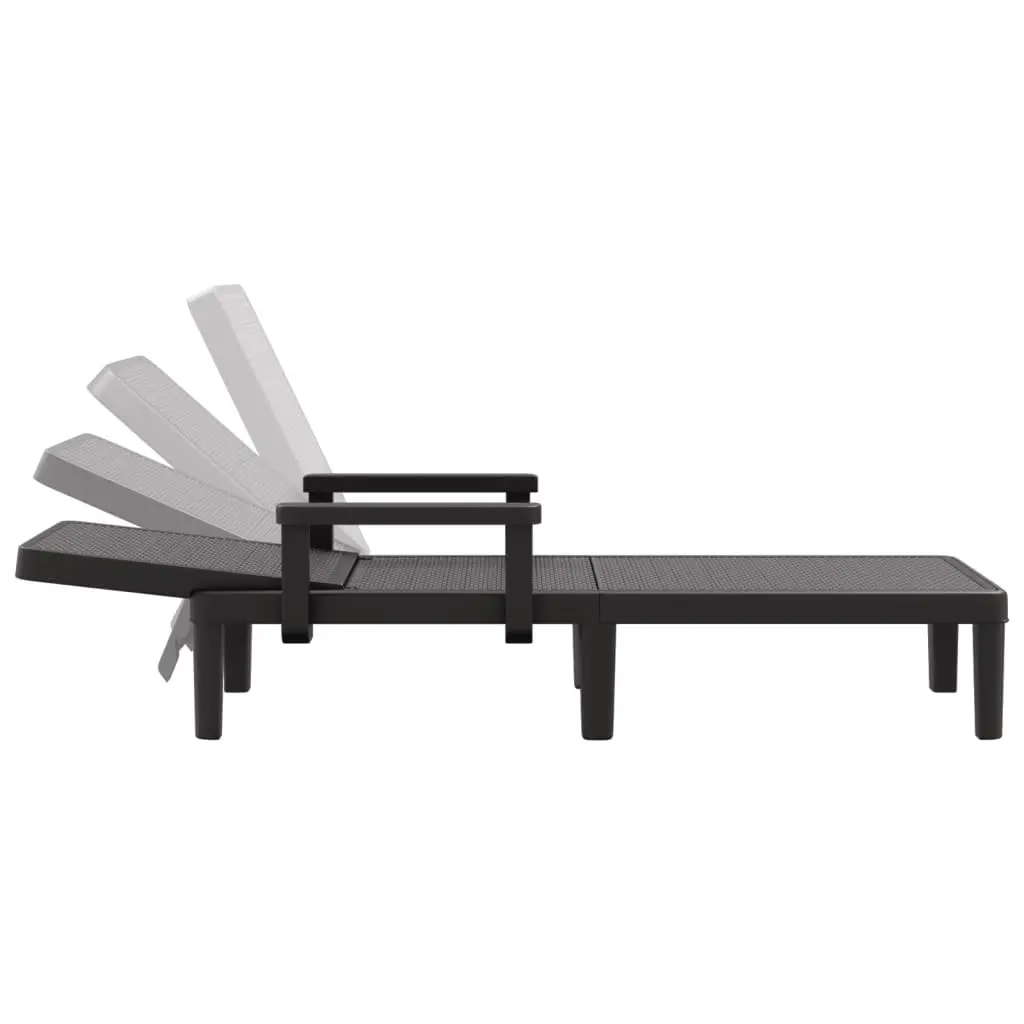 Sun Lounger Outdoor Patio Garden Furniture 155.5 x 57 x 28 cm
