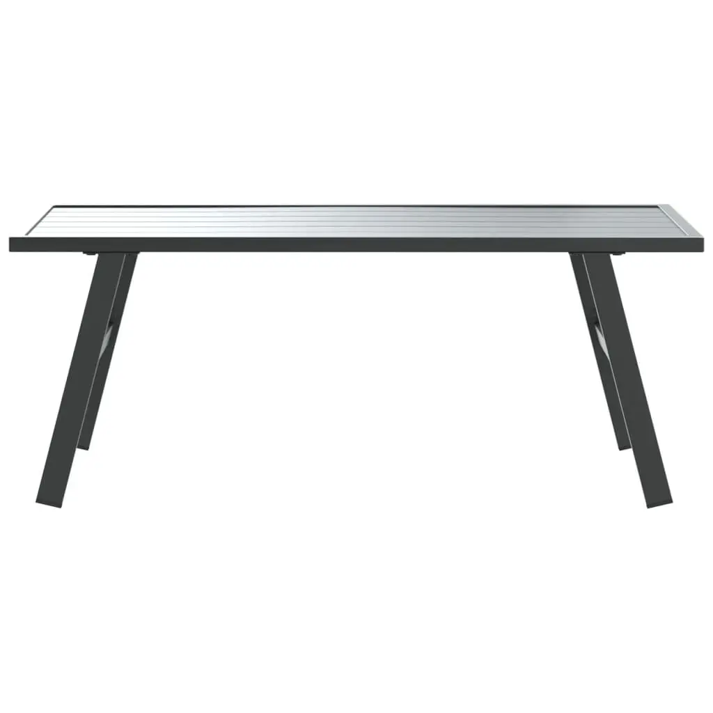 Outdoor Coffee Table for Garden Patio Black Steel Frame 90 x 45 x 35 cm
