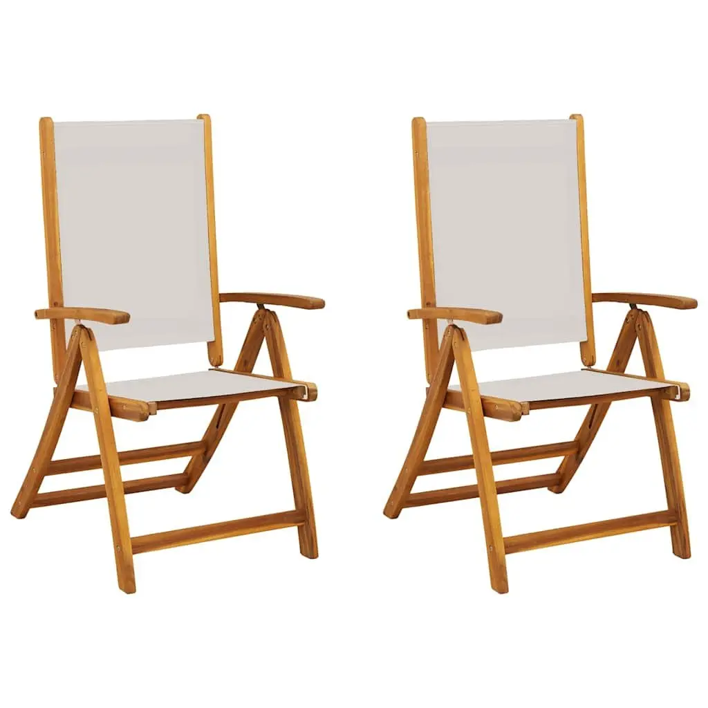 Folding Garden Chairs 2 pcs Brown