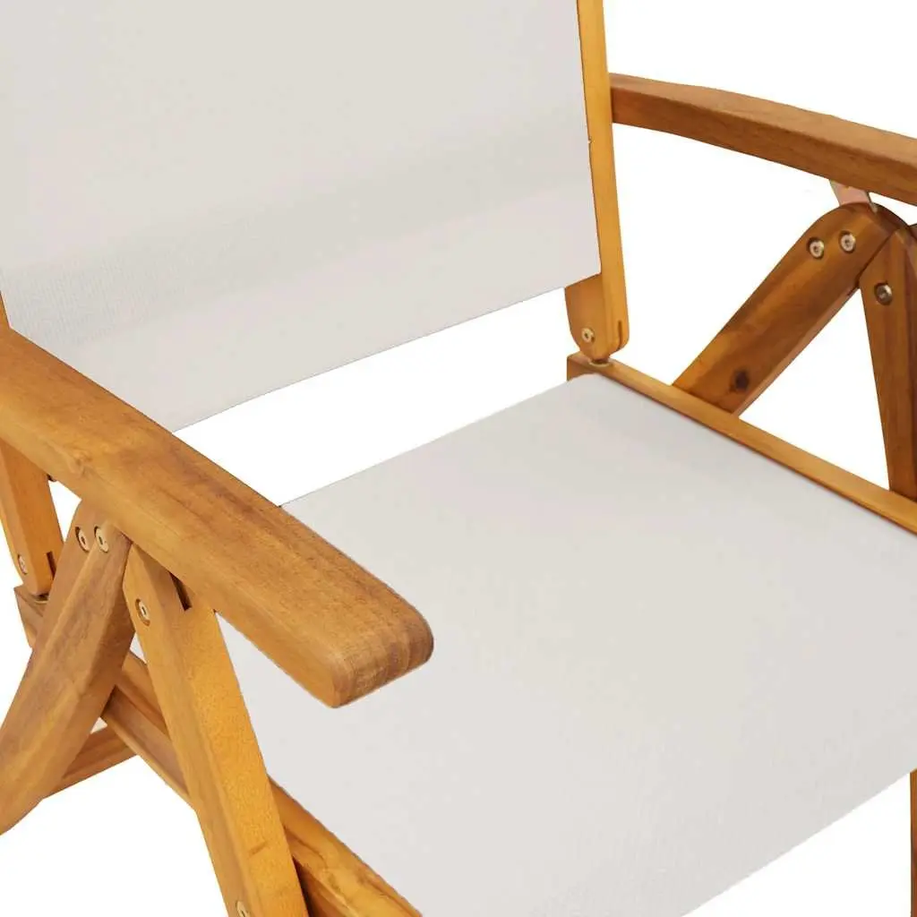 Folding Garden Chairs 2 pcs Brown
