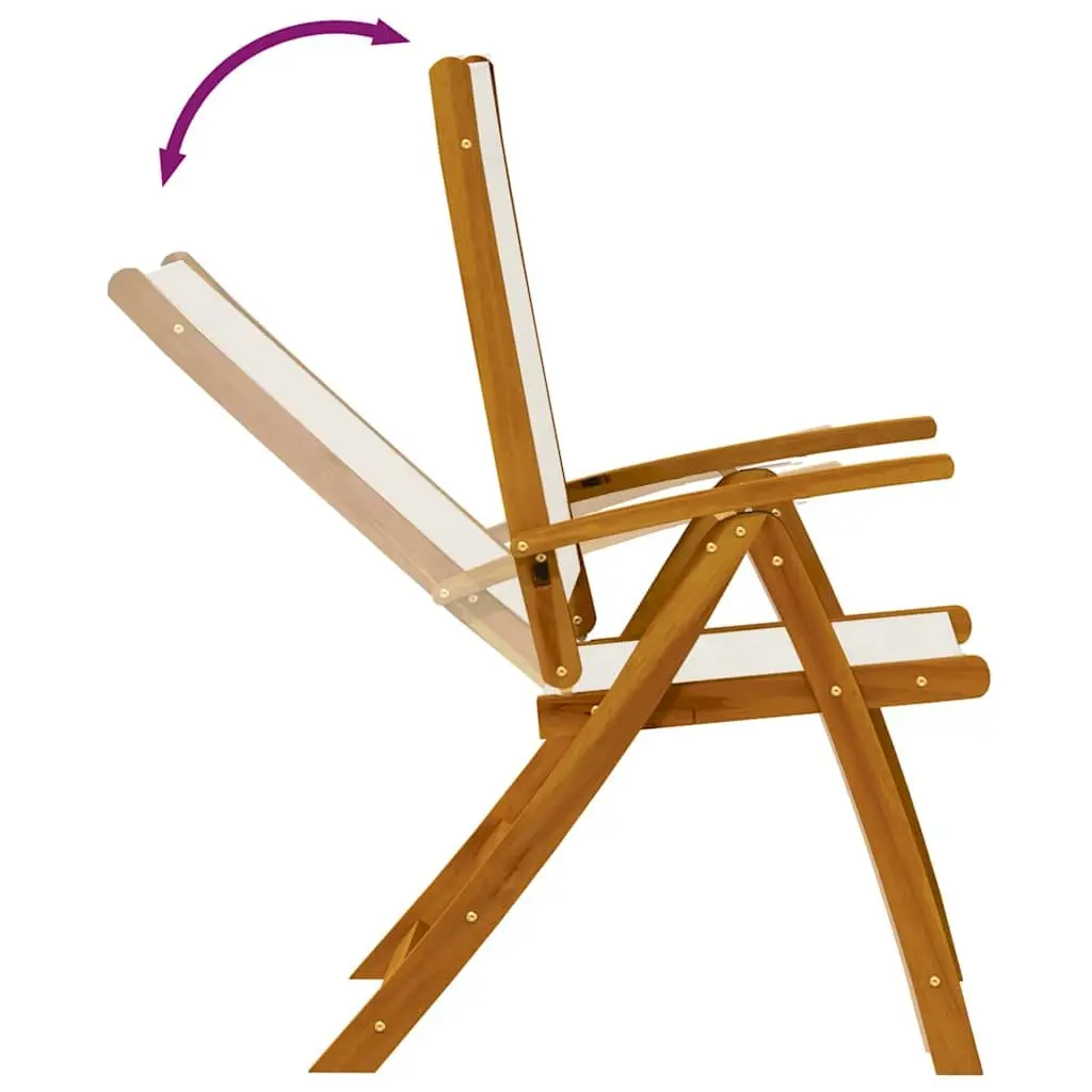 Folding Garden Chairs 2 pcs Brown