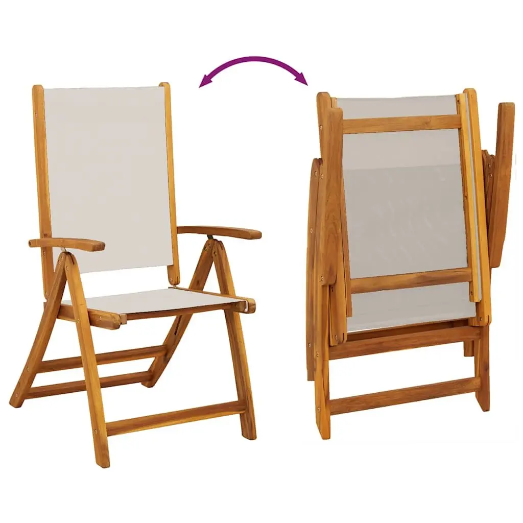 Folding Garden Chairs 2 pcs Brown