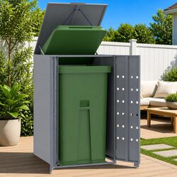 Specifications of Grey Powder-Coated Steel Bin Storage