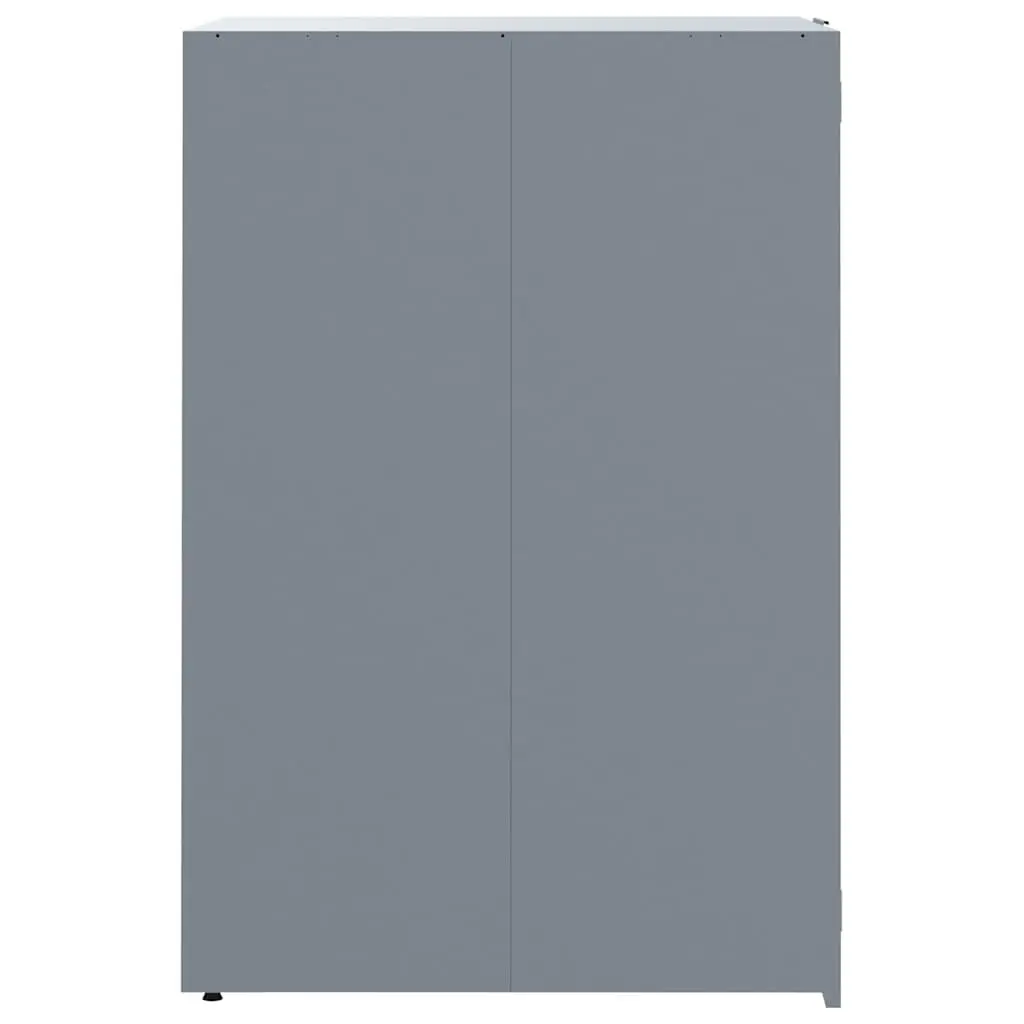 Wheelie Bin Storage Single Bin Grey Powder-Coated Steel Garden Use 69 x 79 x 117 cm