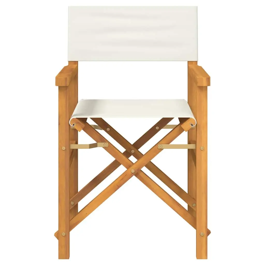 Folding Director's Chair Outdoor Garden Patio Cream