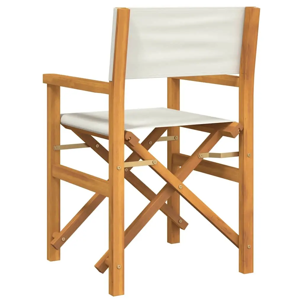 Folding Director's Chair Outdoor Garden Patio Cream