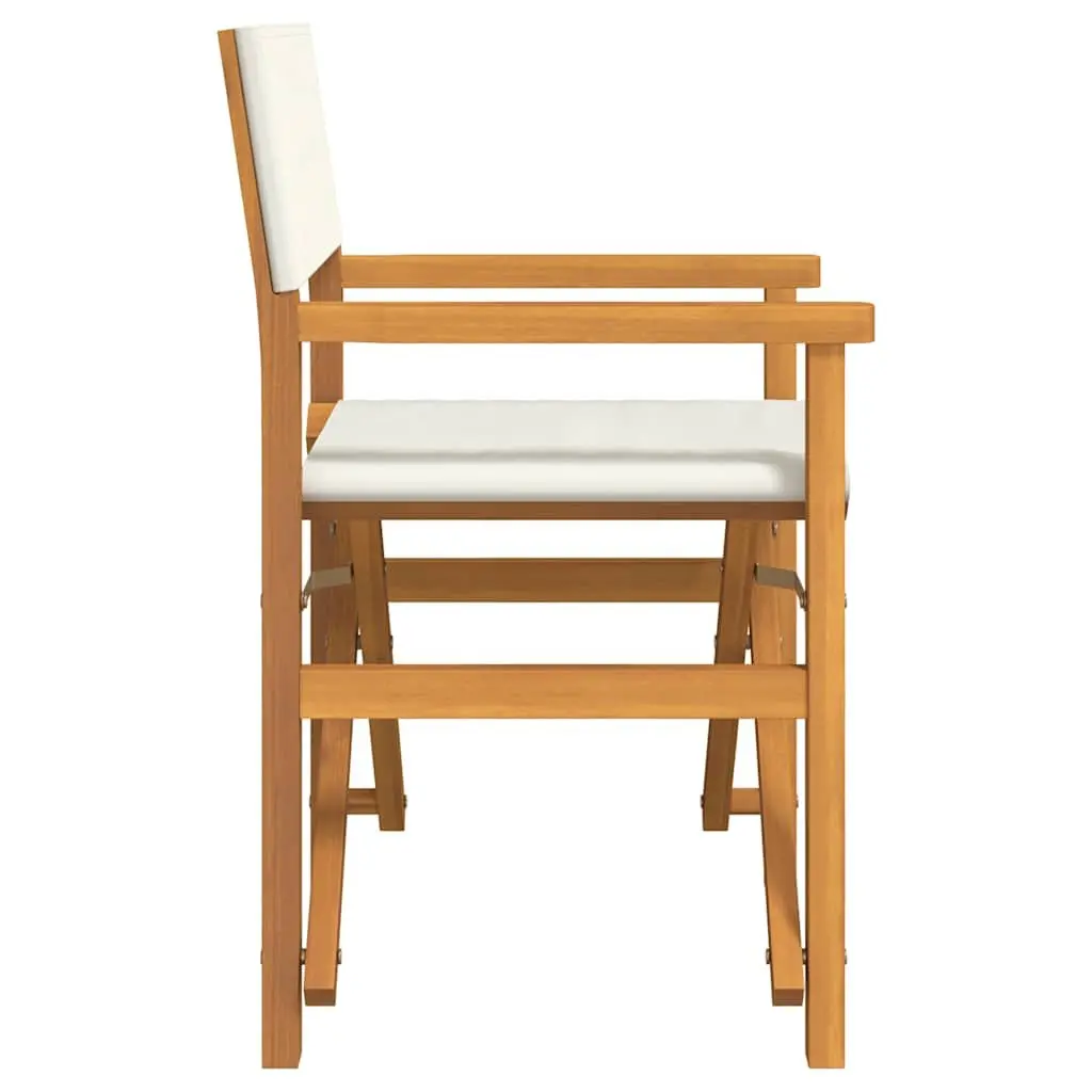 Folding Director's Chair Outdoor Garden Patio Cream