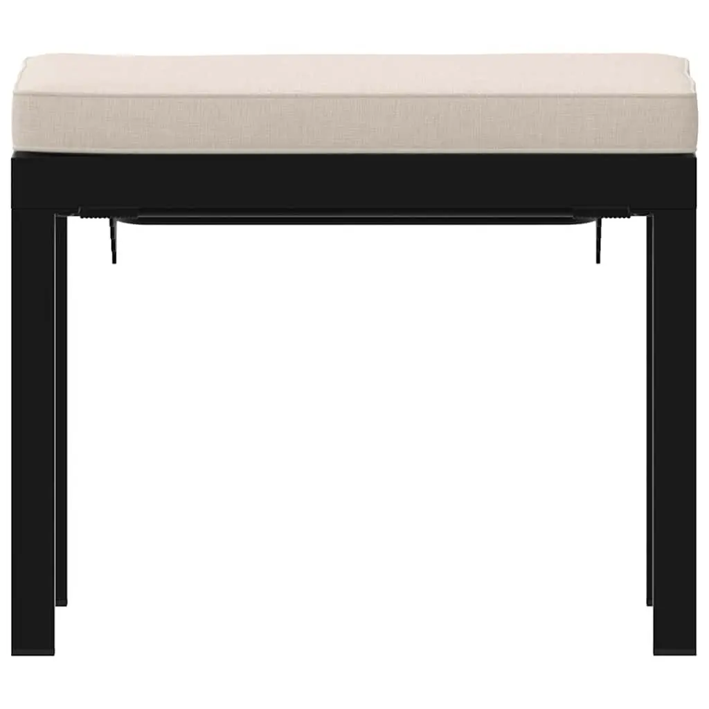 Garden Stool Outdoor Adjustable Black Padded Seat