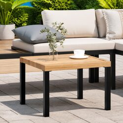 Garden Coffee Table Specs: Black, 55x55x39.5 cm, Steel Frame