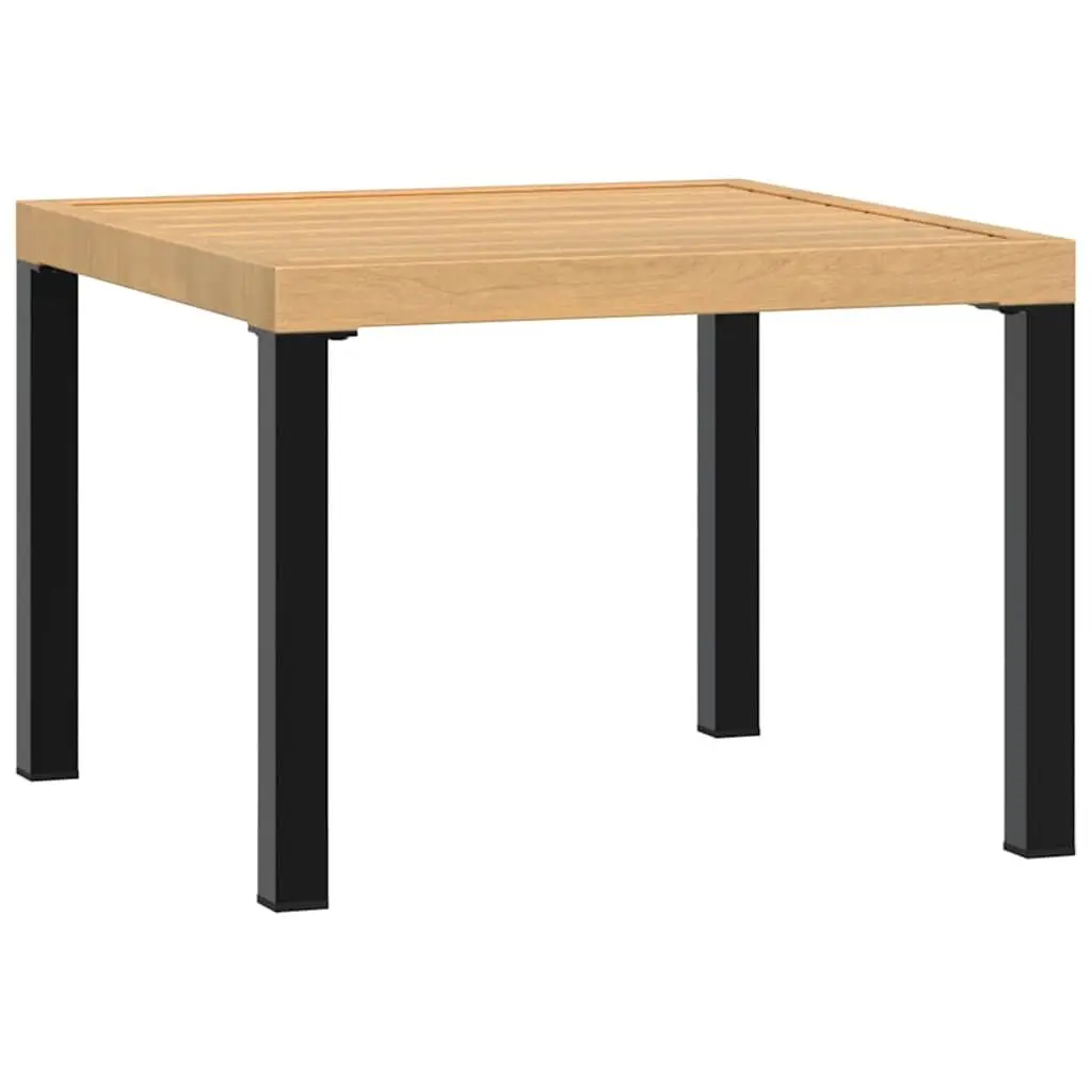 Garden Coffee Table Outdoor Use Black 55x55x39.5 cm Steel Frame