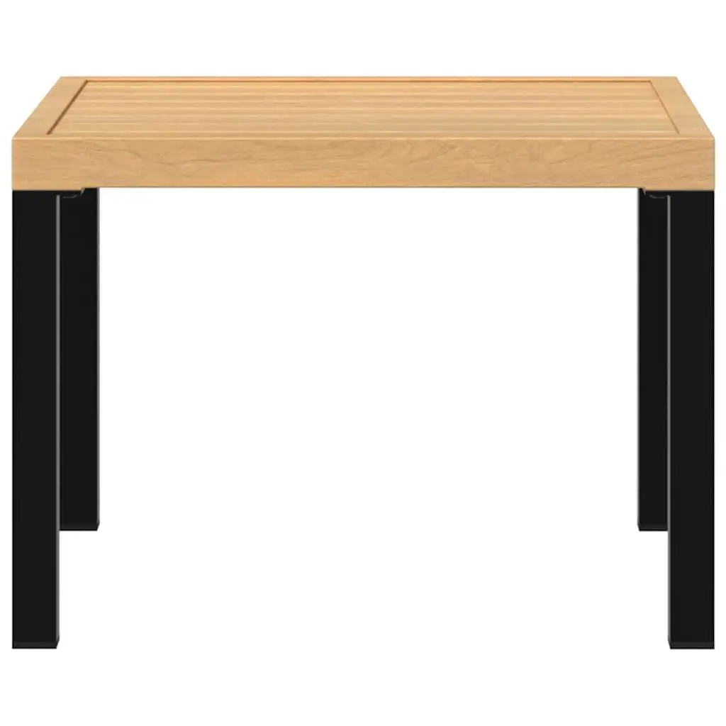 Garden Coffee Table Outdoor Use Black 55x55x39.5 cm Steel Frame