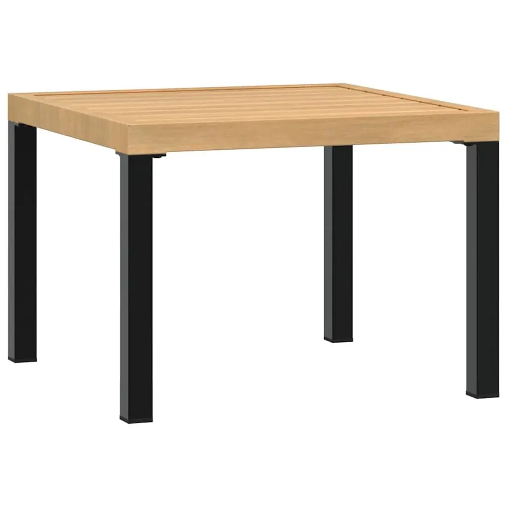 Garden Coffee Table Outdoor Use Black 55x55x39.5 cm Steel Frame