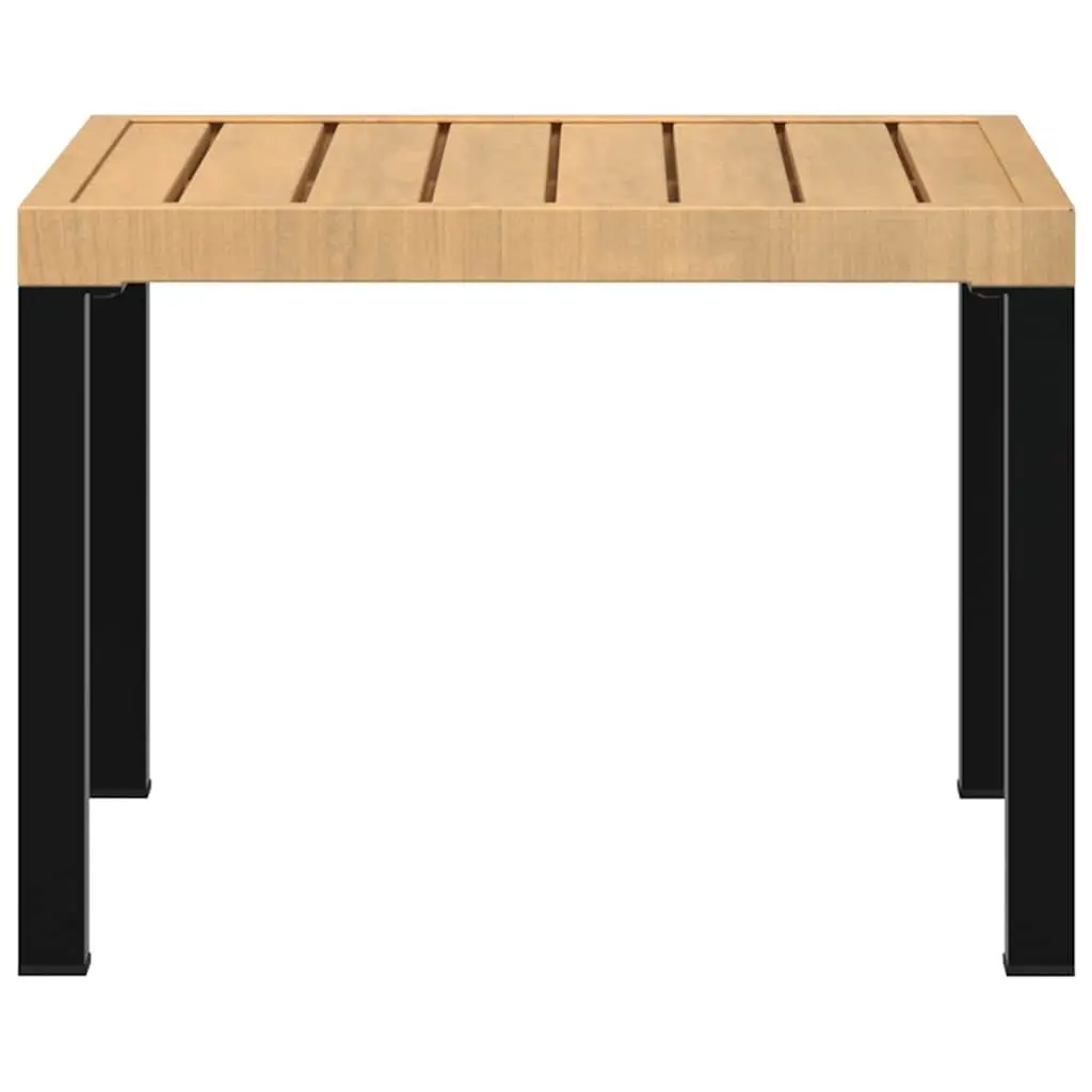 Garden Coffee Table Outdoor Use Black 55x55x39.5 cm Steel Frame
