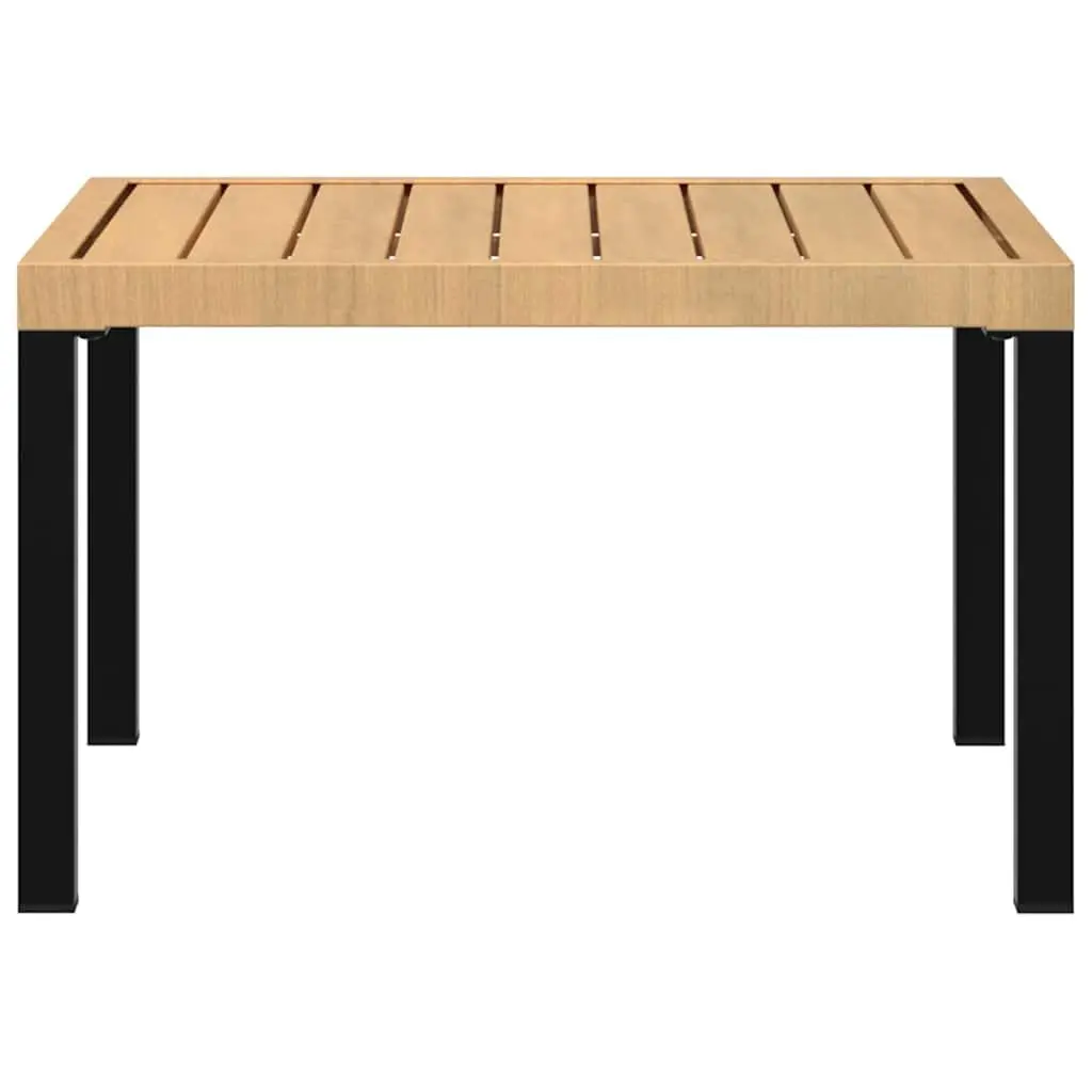 Garden Coffee Table Outdoor Patio Furniture Black Square 65x65x40cm