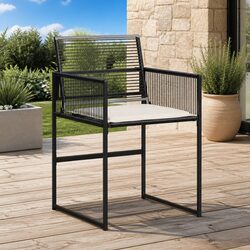 Specifications of Black Outdoor Chairs Set of 4 with Cushions