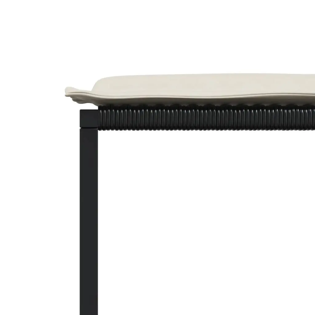 Garden Stools Outdoor Use 4 Pieces Black with Removable Cushions