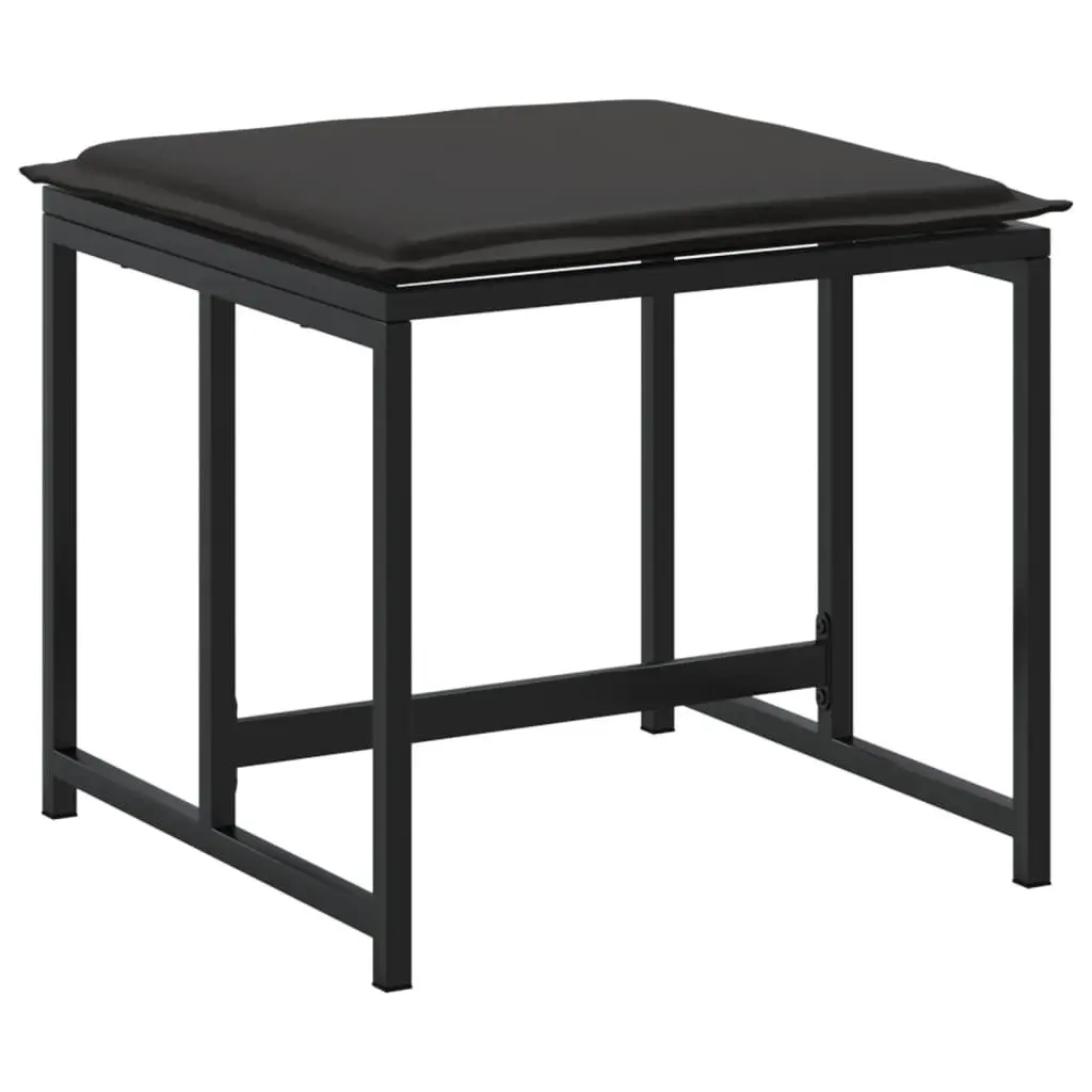 4-Piece Outdoor Stools Set with Cushions