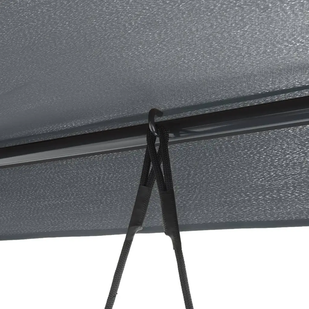 Garden Swing Bench with Canopy for Outdoor Patio Grey 2-in-1 Seating and Bed