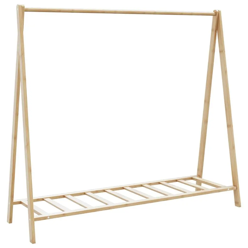 Bamboo Clothes Rack for Bedroom Hallway Bathroom 106 x 34 x 102 cm
