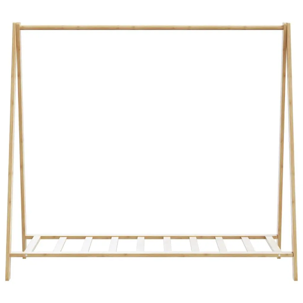 Bamboo Clothes Rack for Bedroom Hallway Bathroom 106 x 34 x 102 cm