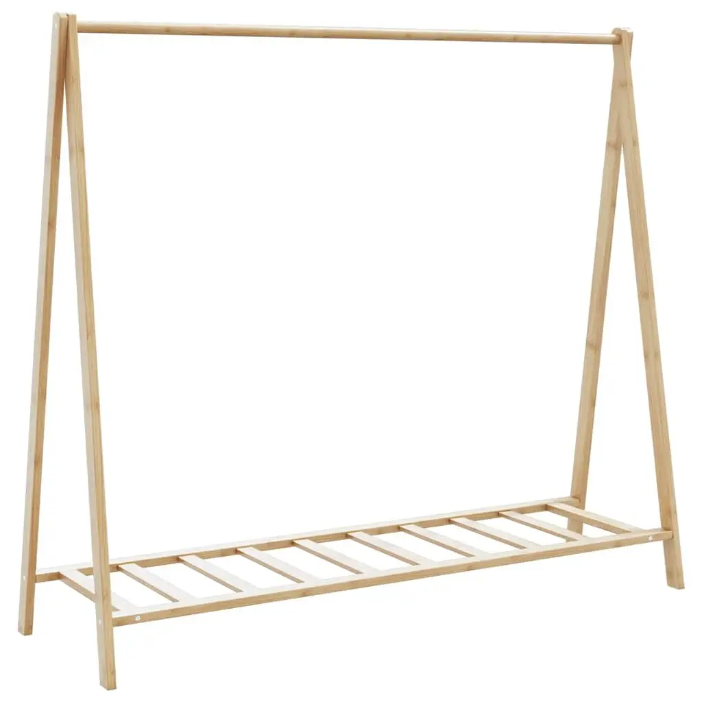 Bamboo Clothes Rack for Bedroom Hallway Bathroom 106 x 34 x 102 cm