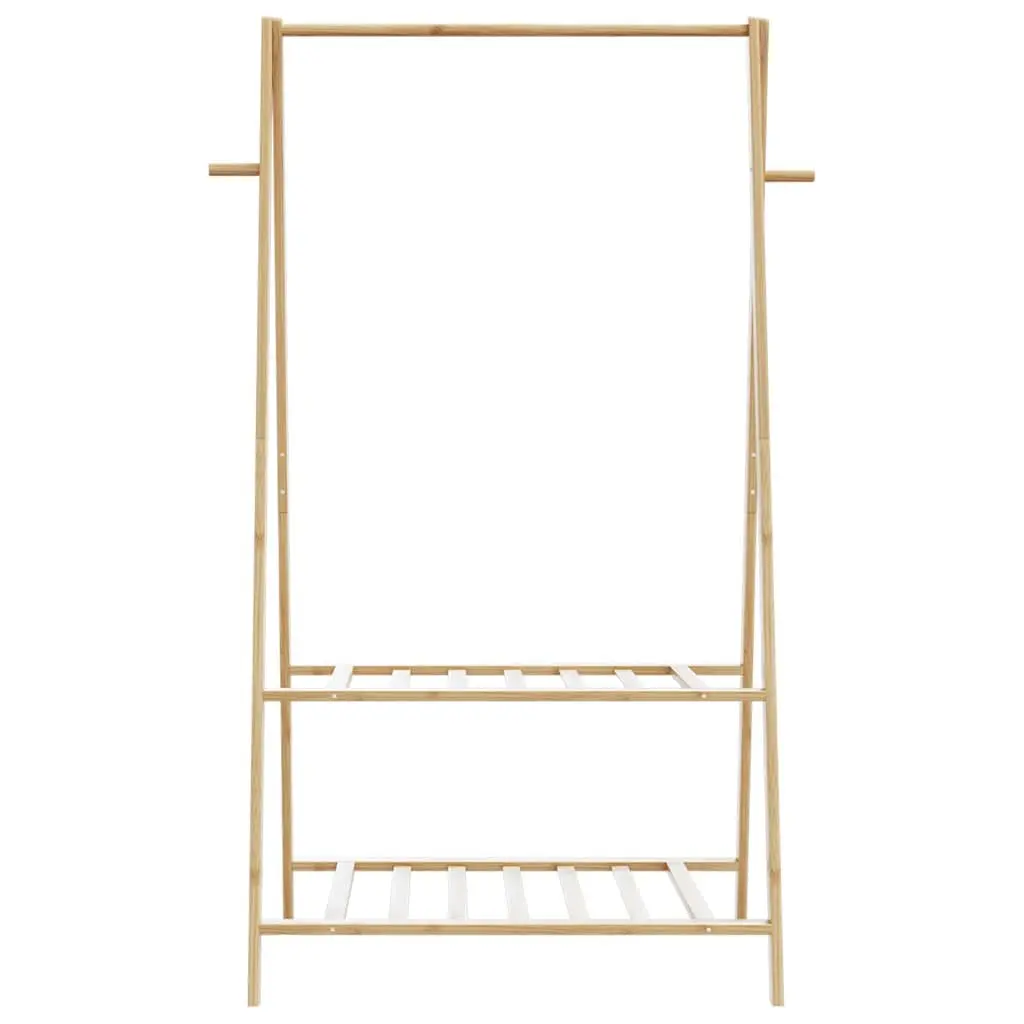 Bamboo Clothes Rack for Bedroom Bathroom Hallway 96 x 45.5 x 150.5 cm