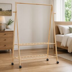 Clothes Rack with Dimensions of 132 x 45.5 x 155.5 cm
