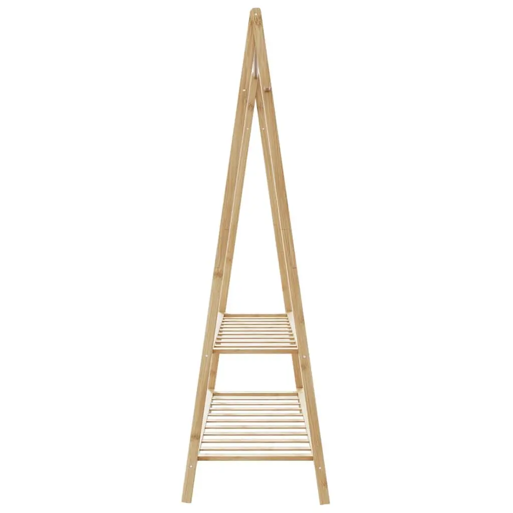 Bamboo Clothes Rack for Bedroom Bathroom Hallway 132 x 45.5 x 150.5 cm