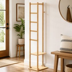 Bamboo Coat Stand Specifications: 156cm Tall