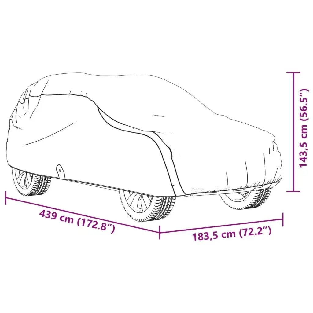 SUV Car Cover Grey M Size Non-Woven Fabric Storage Protection Windproof
